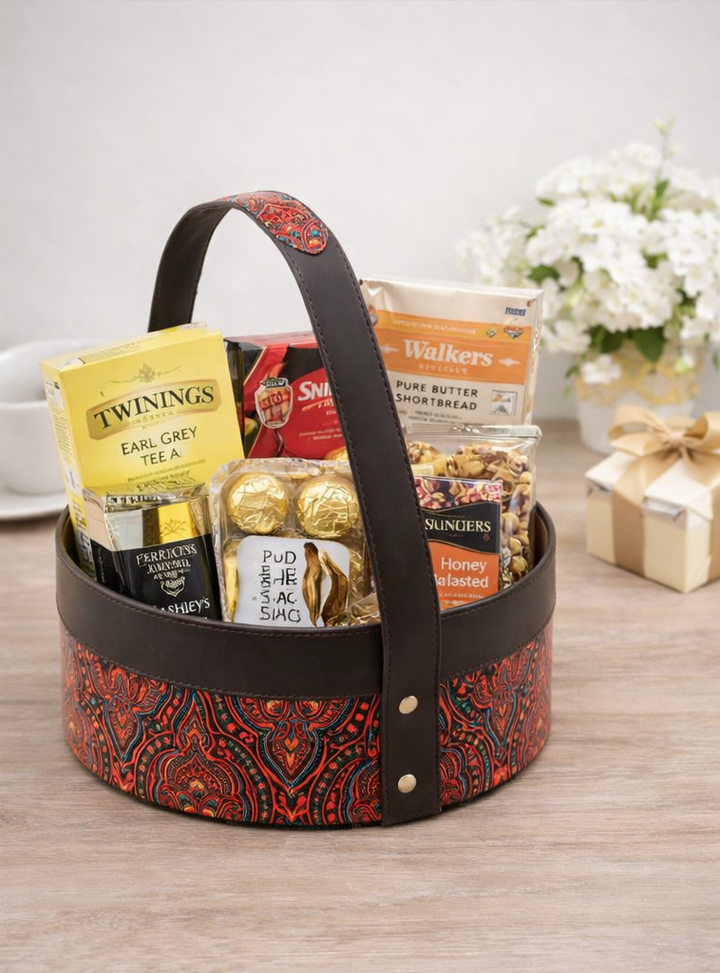 Versatile Round Basket for Stylish Gifting
