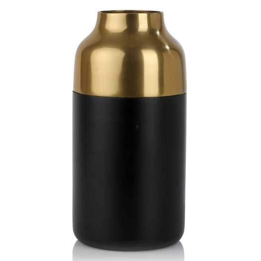 Deidra Petite Cylindrical Vase | Compact Brass Vase for Delicate Blooms