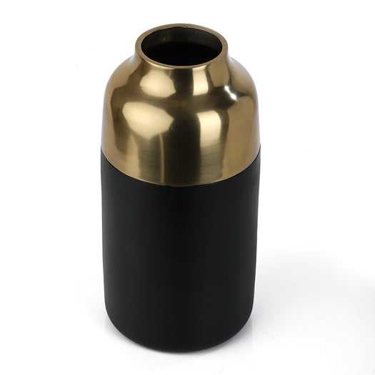 Deidra Cylindrical Grace Vase | Sleek Brass Vase for Modern Florals