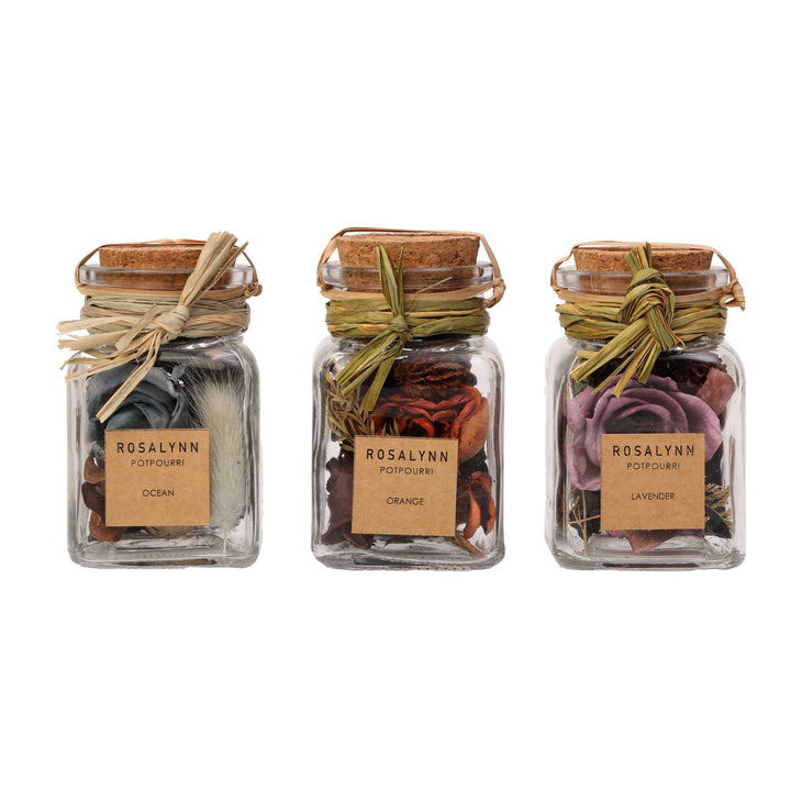 Lea Floral Potpourri Miniature | Lavender/Orange Trio for Cozy Ambiance