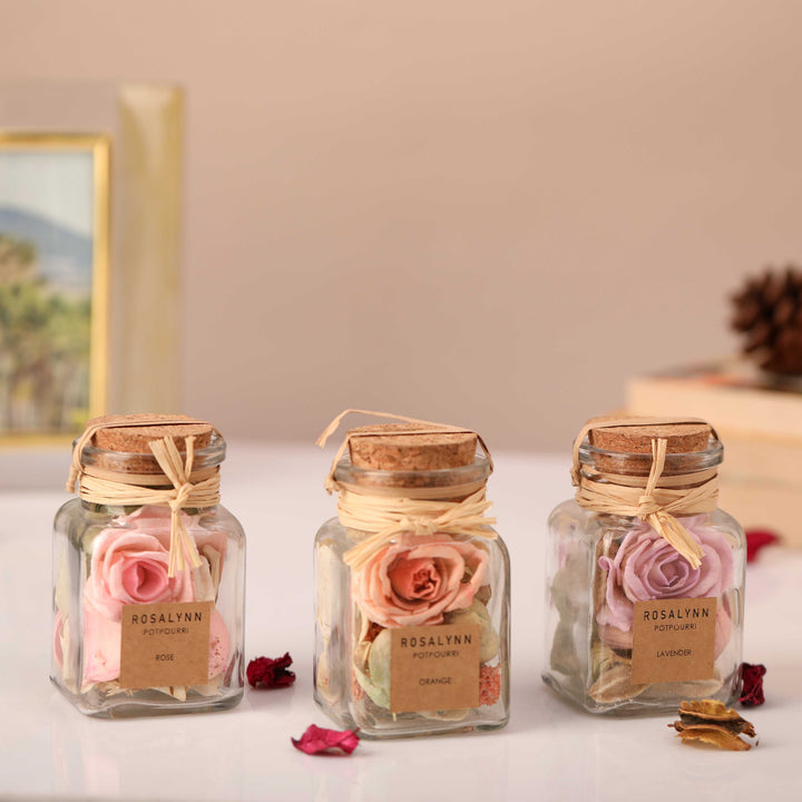 Lea Pastel Lilac Potpourri | Fusia/Lavender/Peach Set for Floral Charm