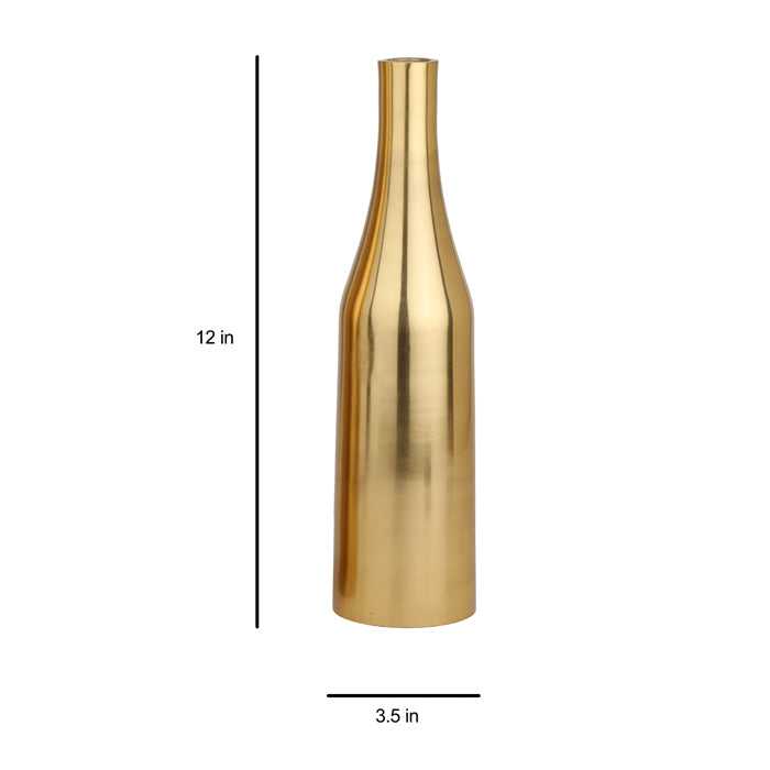 Champagne Bottle Petite Vase | Small Enameled Vase for Festive Charm
