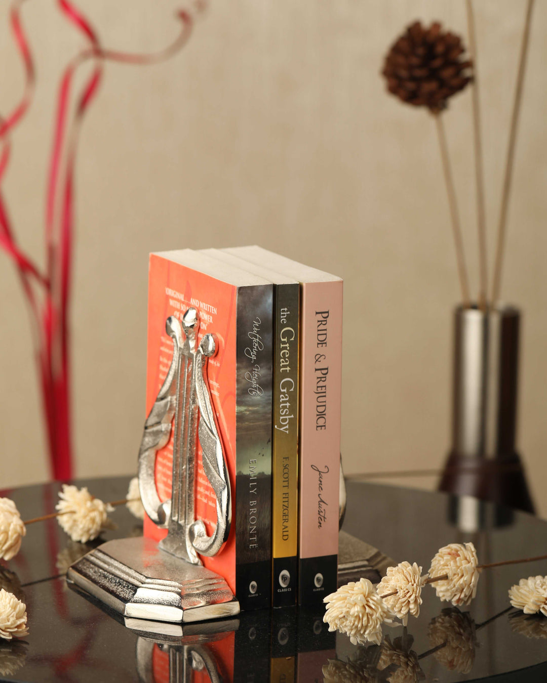 Elegant Scholar Bookends | Chic Organizers for Bookshelves or Desks