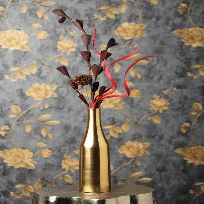 Champagne Bottle Petite Vase | Small Enameled Vase for Festive Charm