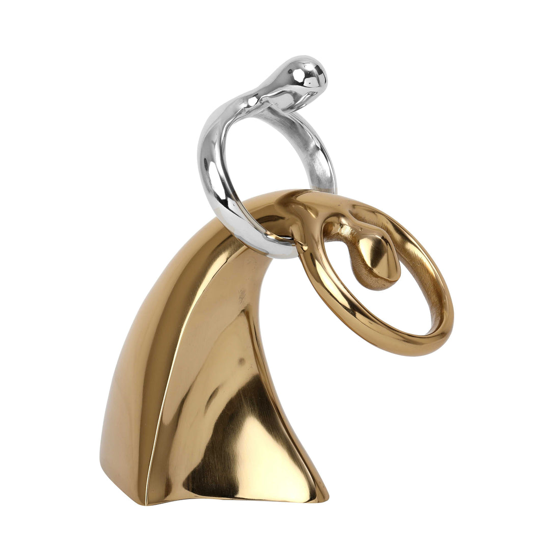 Dancing Couple Romance Figurine | Elegant Metal Art for Romantic Spaces