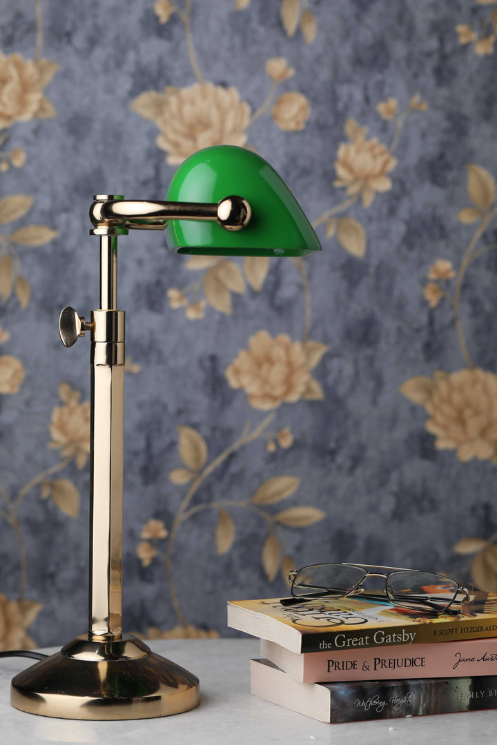 Banker’s Gold Adjustable Lamp | Stylish Desk Lamp for Modern Workspaces