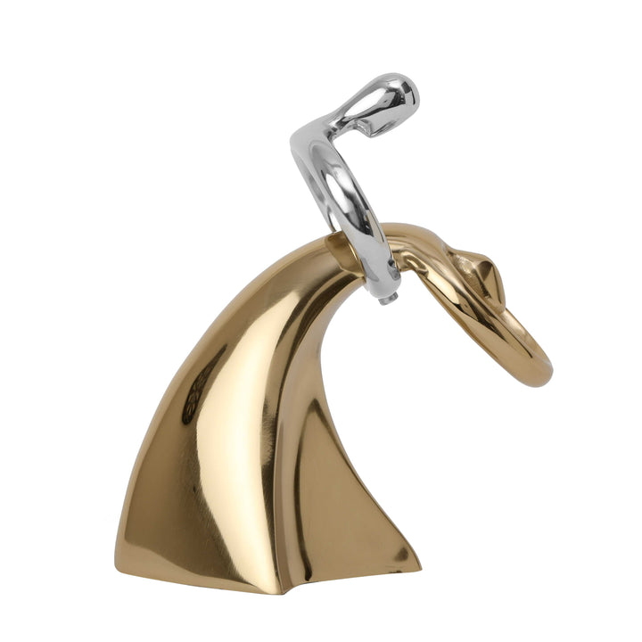 Dancing Couple Romance Figurine | Elegant Metal Art for Romantic Spaces