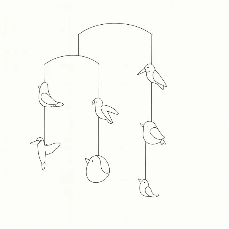 Expobazaar Felt Ornaments Hanging Mobile (Birds)