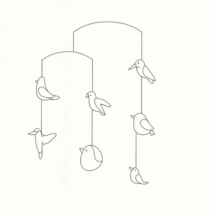 Expobazaar Felt Ornaments Hanging Mobile (Birds)