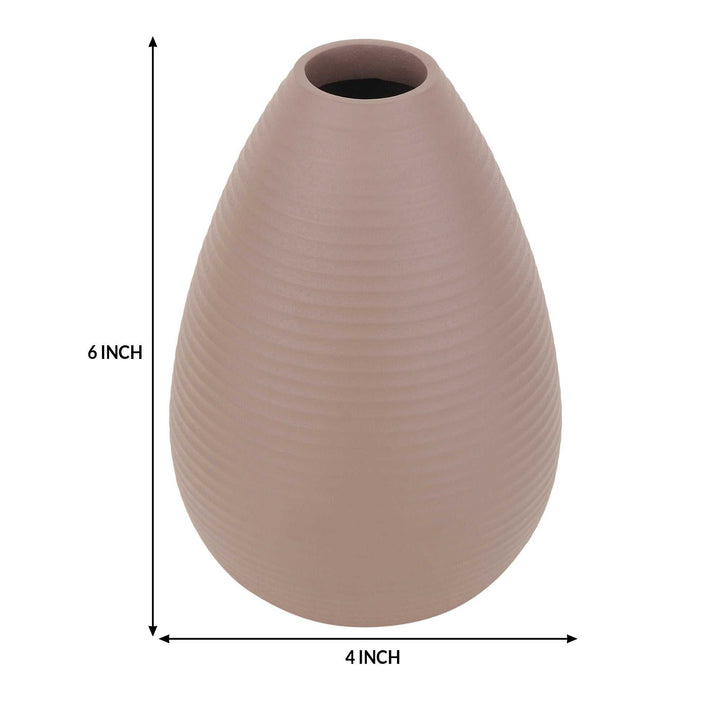 Klova Blush Pink Ceramic Vase | Delicate Pink Vase for Romantic Decor