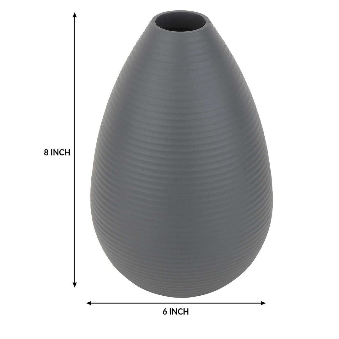 Klova Graphite Industrial Vase | Bold Ceramic for Modern Spaces