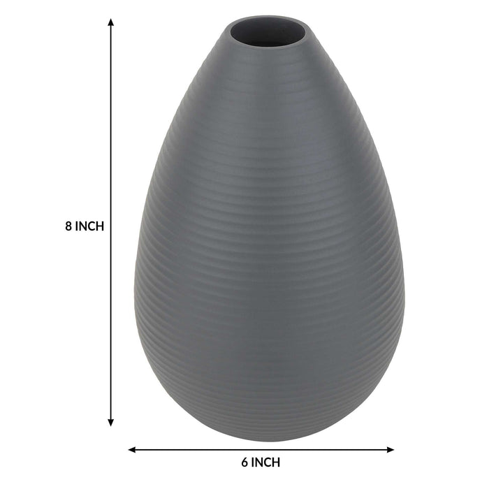 Klova Graphite Industrial Vase | Bold Ceramic for Modern Spaces