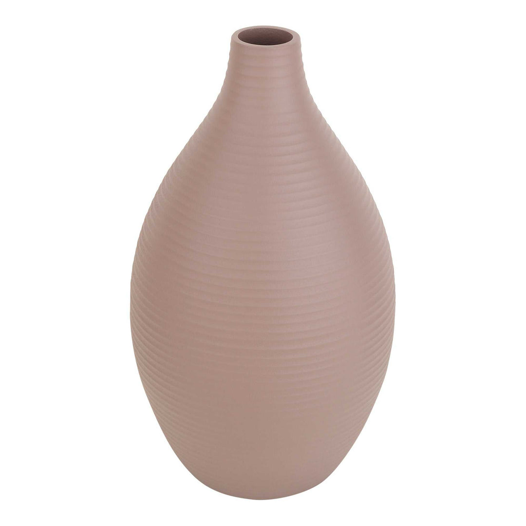 Vesera Pink Enamel Elegance | Glossy Pink Vase for Contemporary Decor