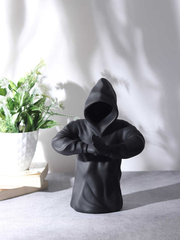 Hooded Warrior Trio – Powerful Black Figurines for Modern Décor
