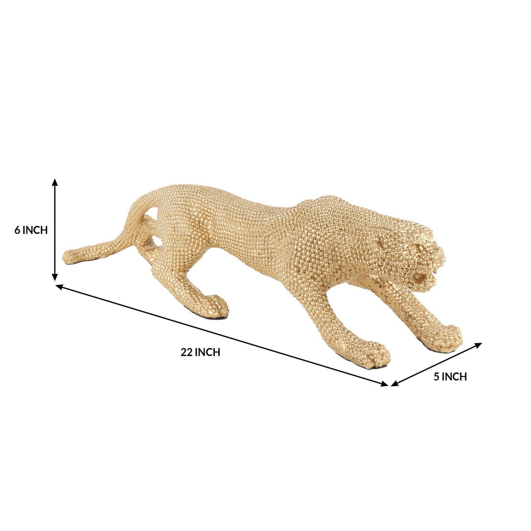 Jeweled Prowler Feline Opulence | Jewel-Adorned Cat Sculpture for Luxury