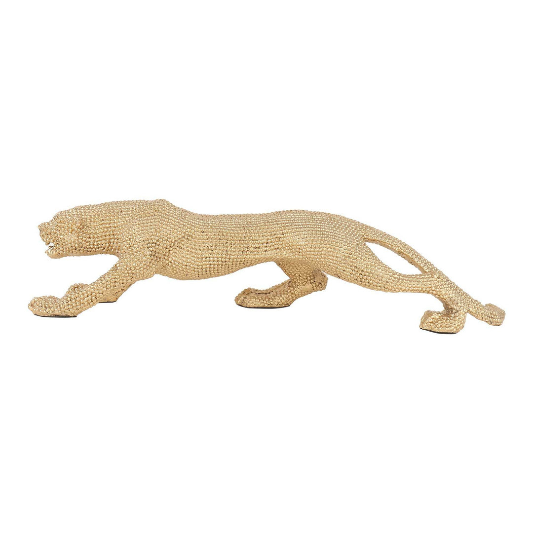 Jeweled Prowler Feline Opulence | Jewel-Adorned Cat Sculpture for Luxury
