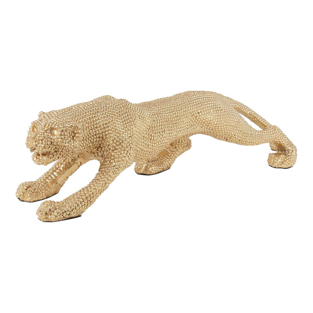Jeweled Prowler Feline Opulence | Jewel-Adorned Cat Sculpture for Luxury