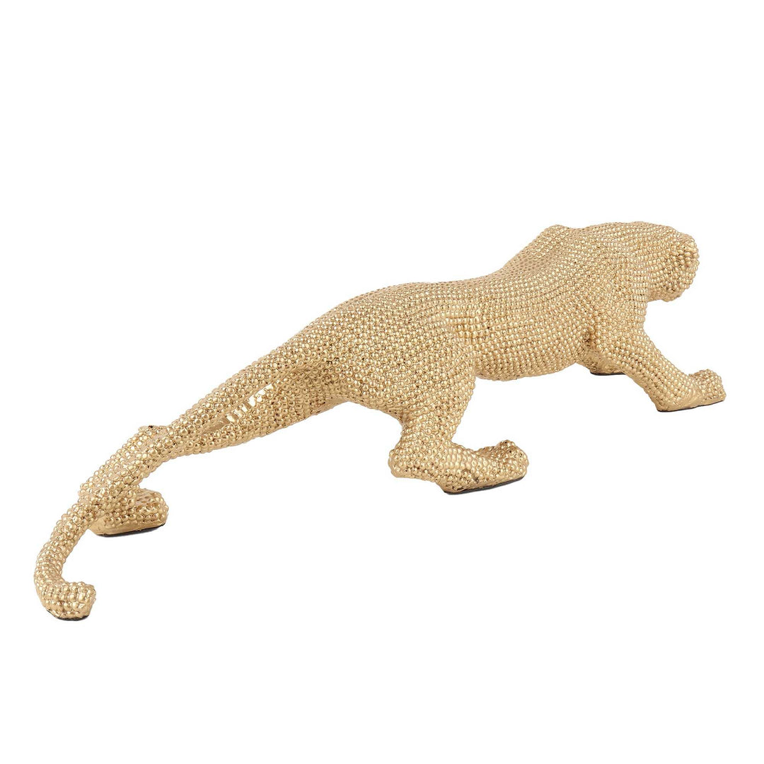 Jeweled Prowler Feline Opulence | Jewel-Adorned Cat Sculpture for Luxury