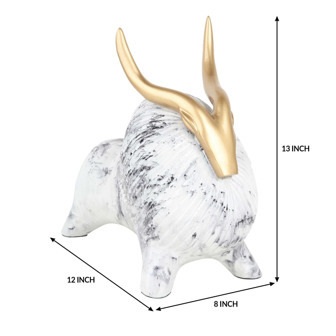 Yak’s Marbellic Rugged Grandeur | Marble Sculpture for Rustic Elegance