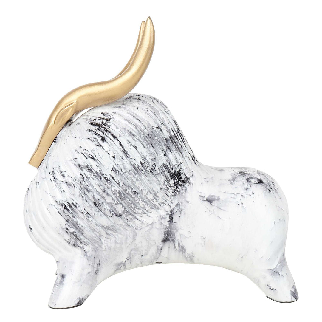 Yak’s Marbellic Rugged Grandeur | Marble Sculpture for Rustic Elegance