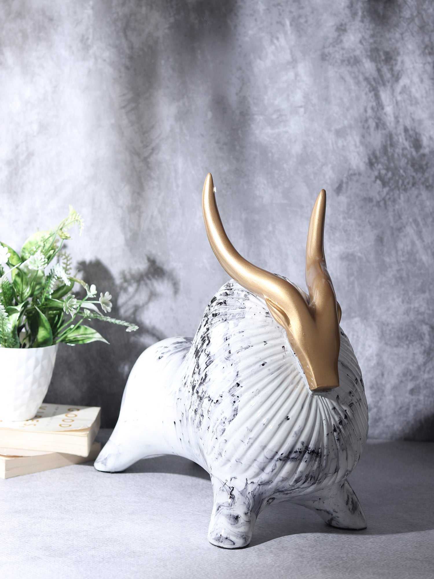 Yak’s Marbellic Rugged Grandeur | Marble Sculpture for Rustic Elegance