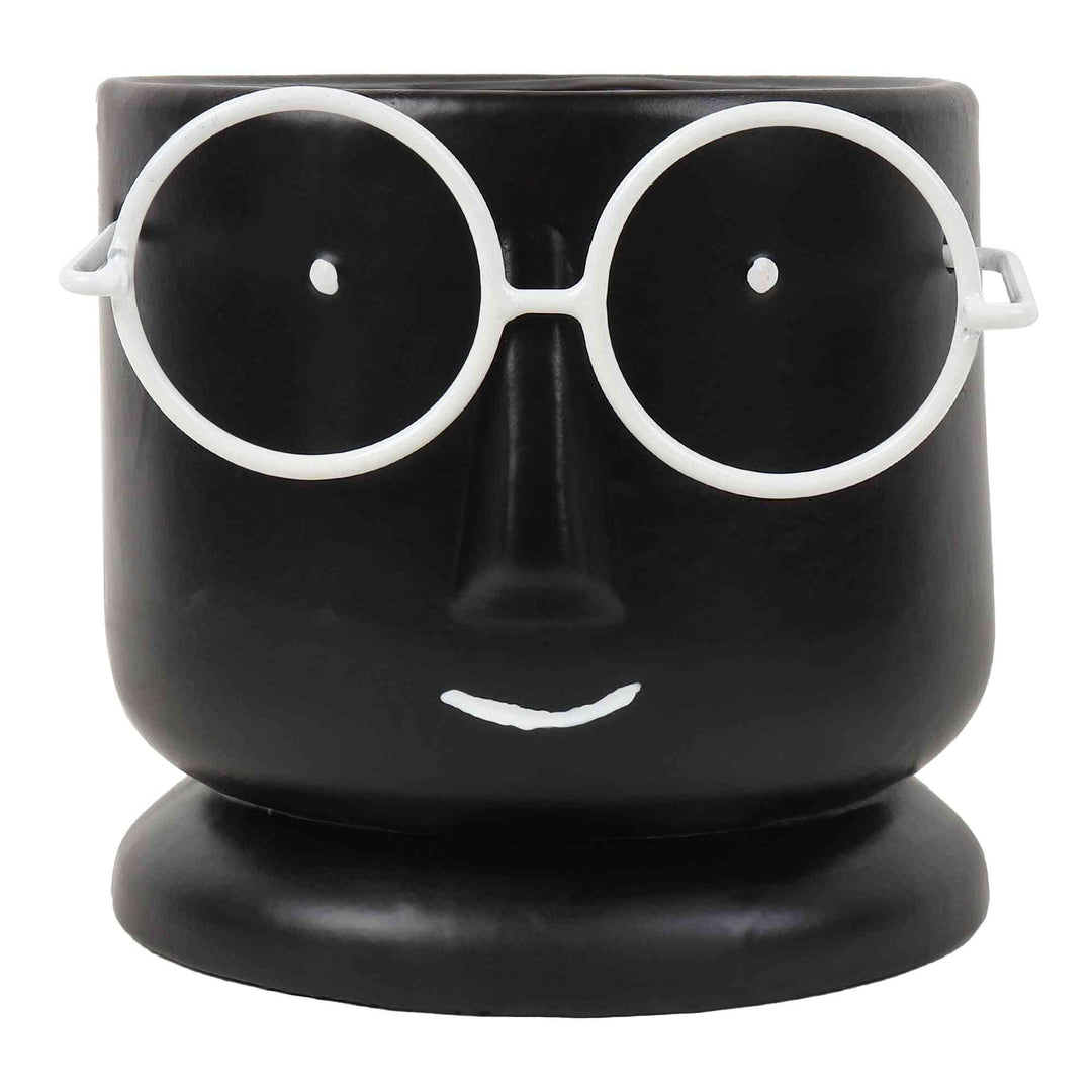 Mr. Spectacles Ceramic Planter | Whimsical Ceramic for Plant Lovers