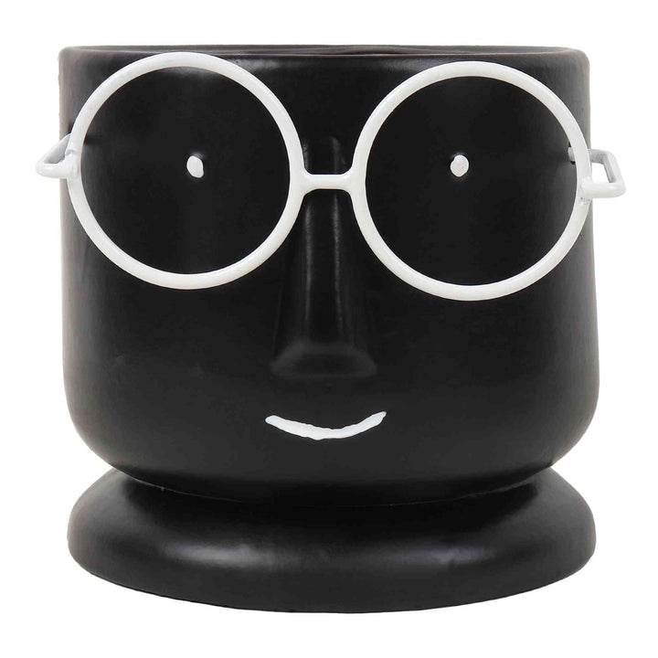 Mr. Spectacles Ceramic Planter | Whimsical Ceramic for Plant Lovers