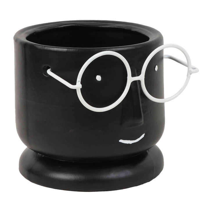 Mr. Spectacles Ceramic Planter | Whimsical Ceramic for Plant Lovers