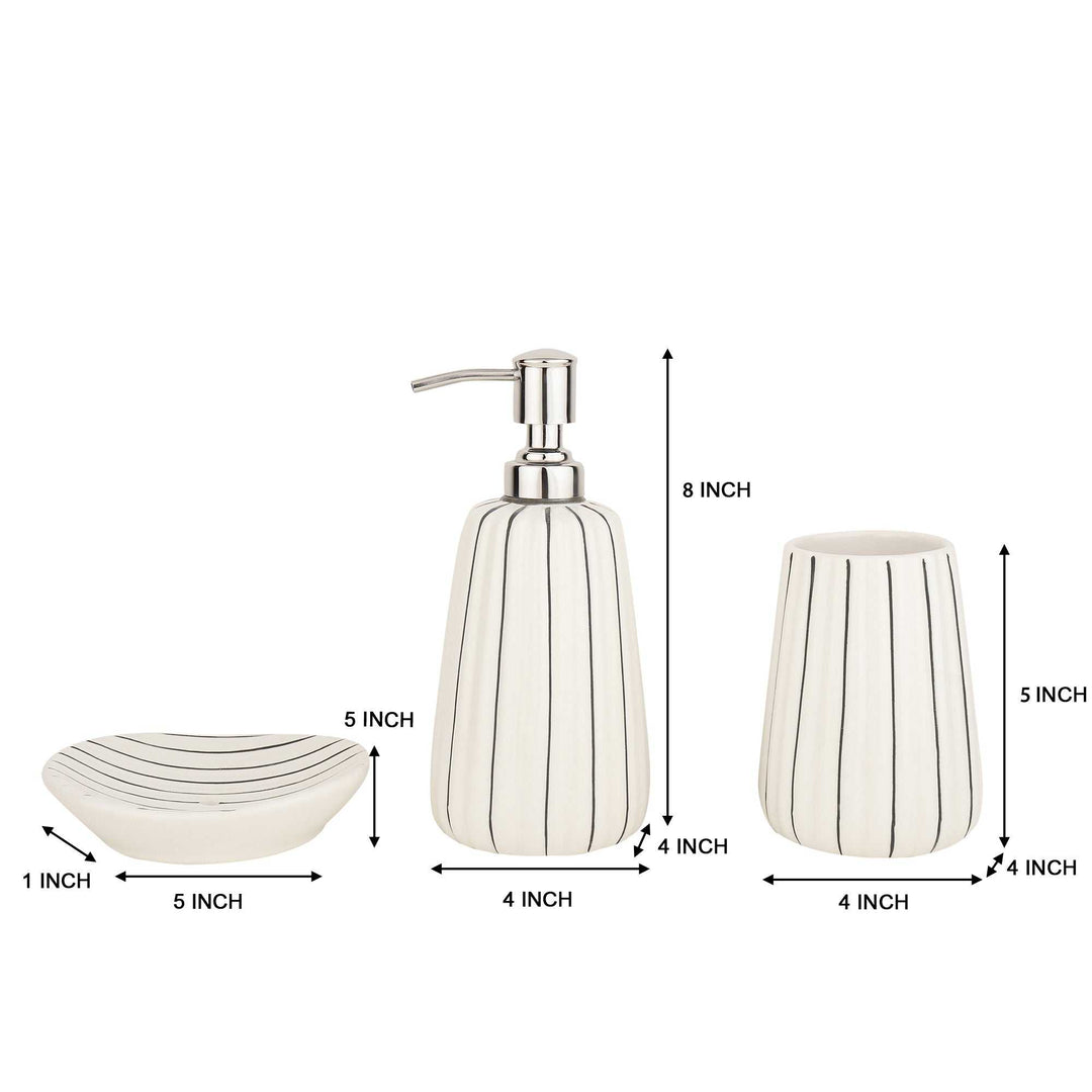 Blanc Brilliance Vase Set | Pristine White Bath for Modern Serenity
