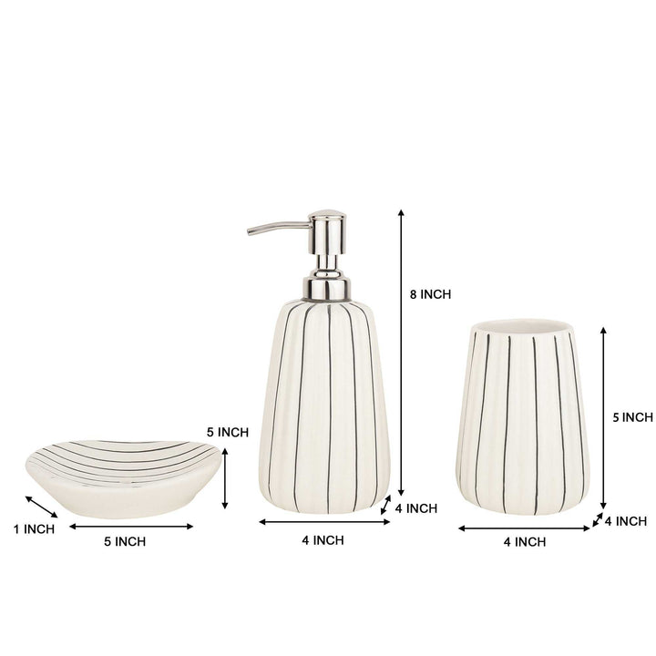 Blanc Brilliance Vase Set | Pristine White Bath for Modern Serenity
