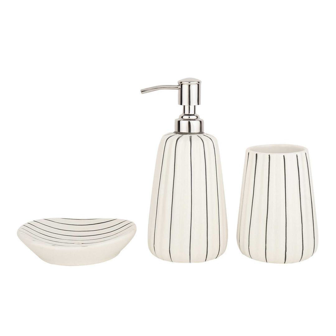 Blanc Brilliance Vase Set | Pristine White Bath for Modern Serenity