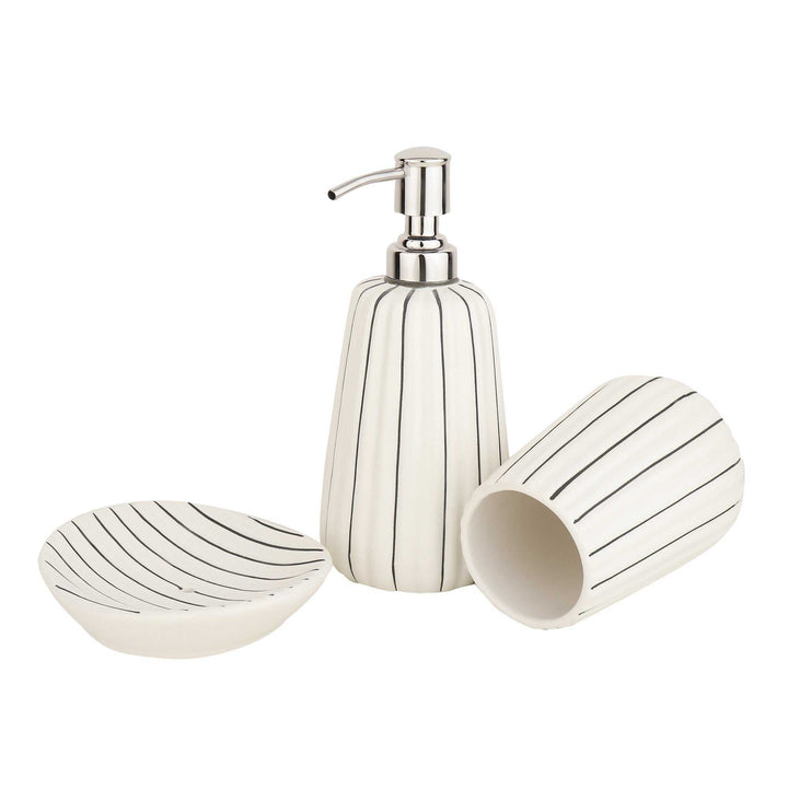 Blanc Brilliance Vase Set | Pristine White Bath for Modern Serenity