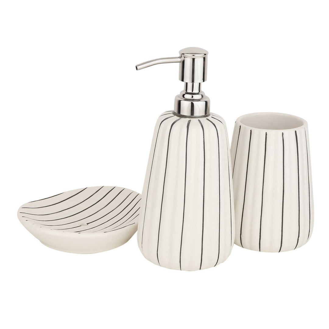 Blanc Brilliance Vase Set | Pristine White Bath for Modern Serenity