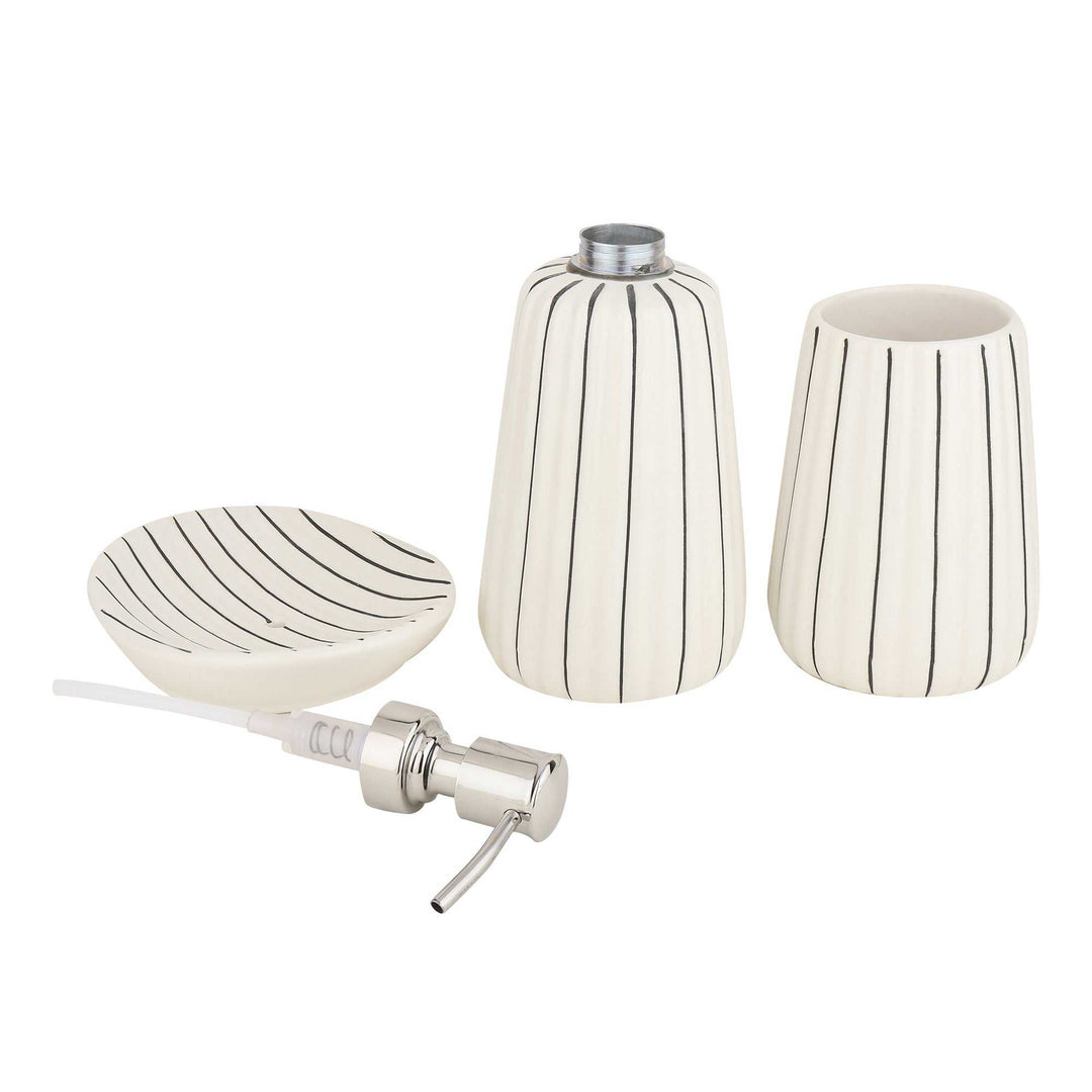Blanc Brilliance Vase Set | Pristine White Bath for Modern Serenity