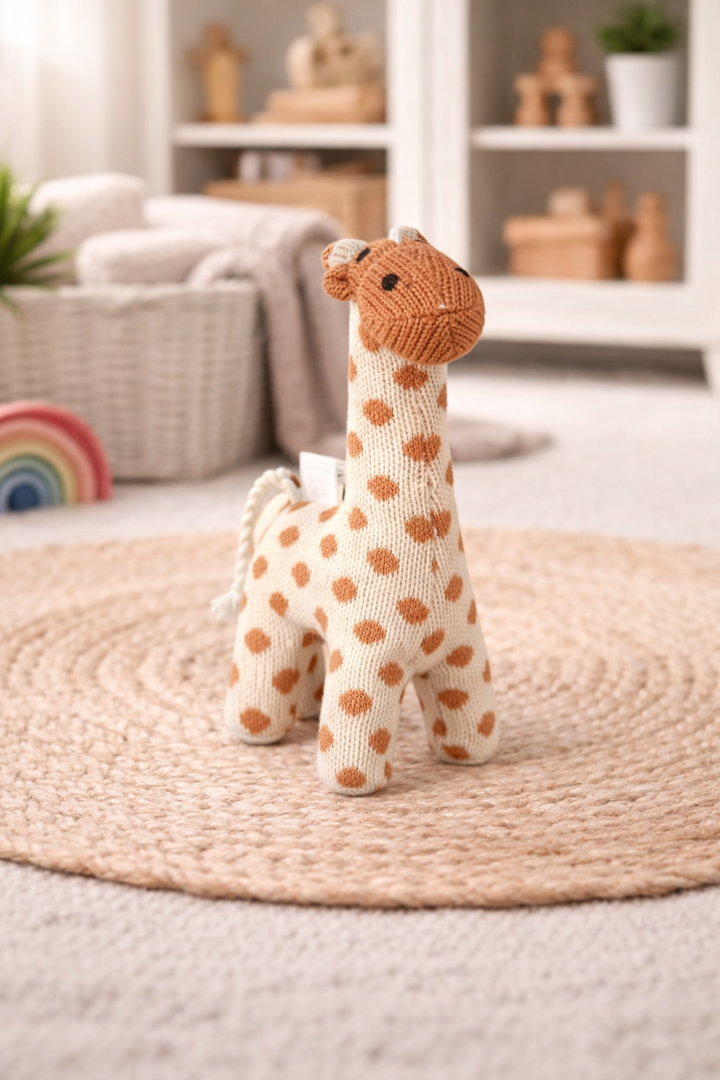 Dusty the Soft Stuffed Giraffe Toy – Polka Dots for Kids