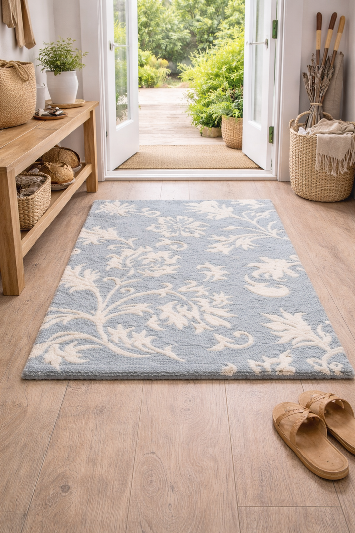 Floral Flair Door Mat – Wool Viscose