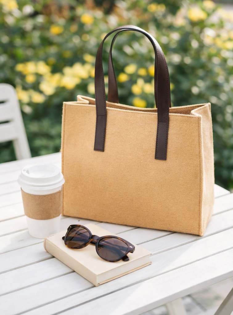Stylish Beige and Brown Unisex Carryall Bag