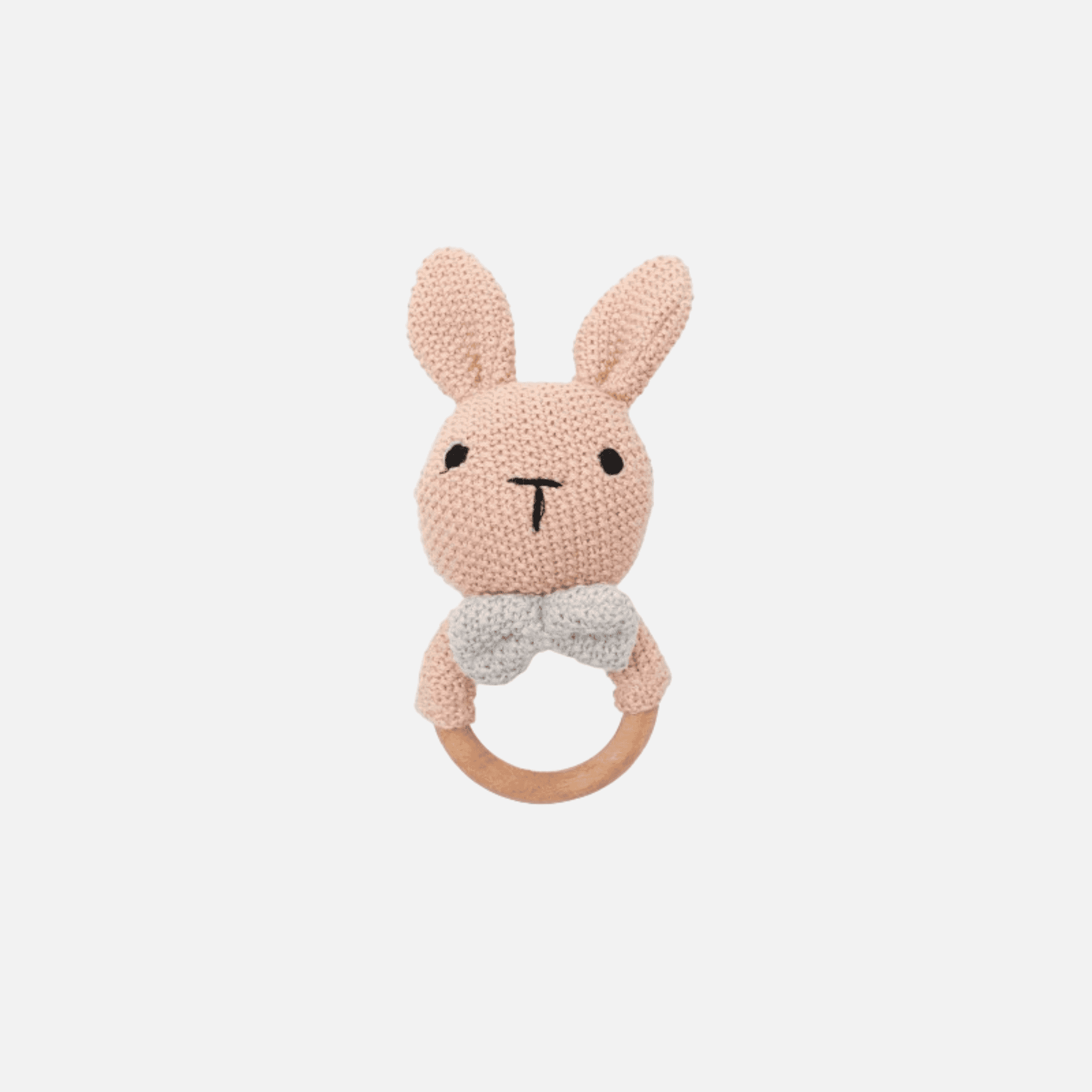 Bubu Soft Pink Knitted Toy I Cute Cotton Toy for Babies & Toddlers