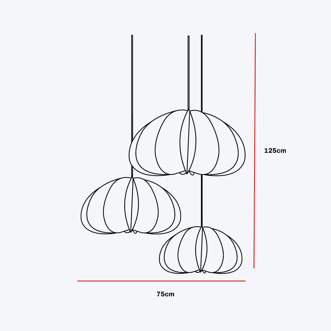 Expobazaar Daisy Cluster Hanging 3 Pendant Lights