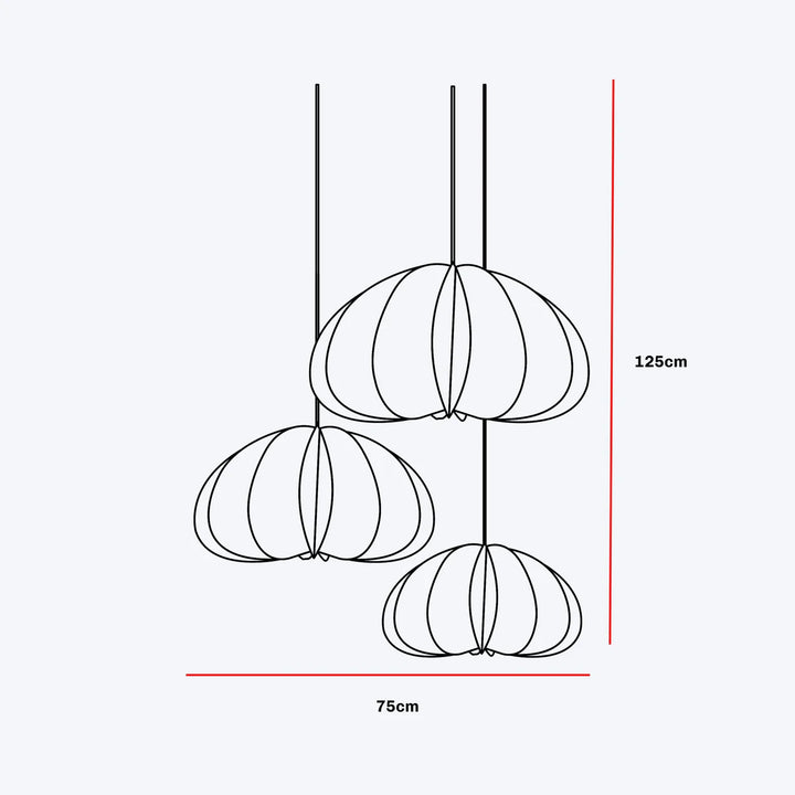 Expobazaar Daisy Cluster Hanging 3 Pendant Lights
