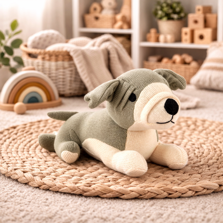 Soft Ceaser the Pastel Pup Plush Toy for Babies and Toddlers