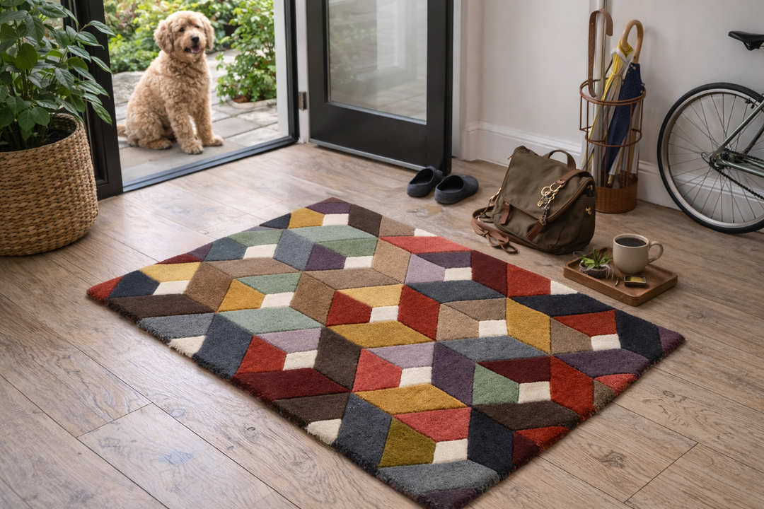 Modern Medley Hand-Tufted Wool Entryway Mat