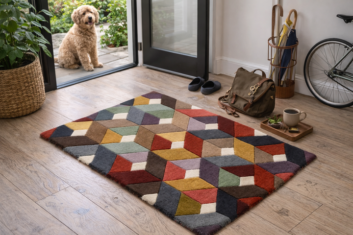 Modern Medley Hand-Tufted Wool Entryway Mat
