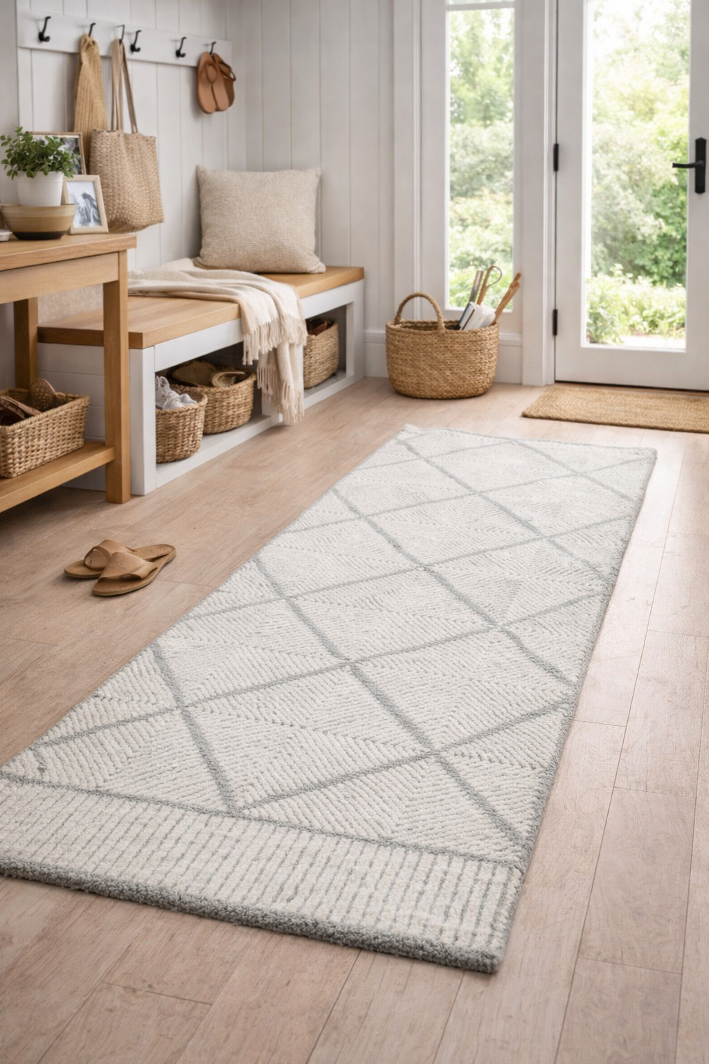 Diamond Weaves Wool Hallway Runner
