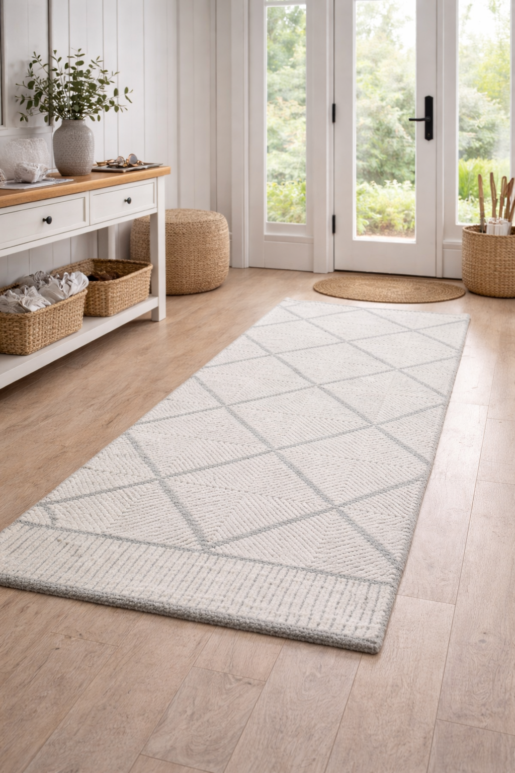 Diamond Weaves Wool Hallway Runner