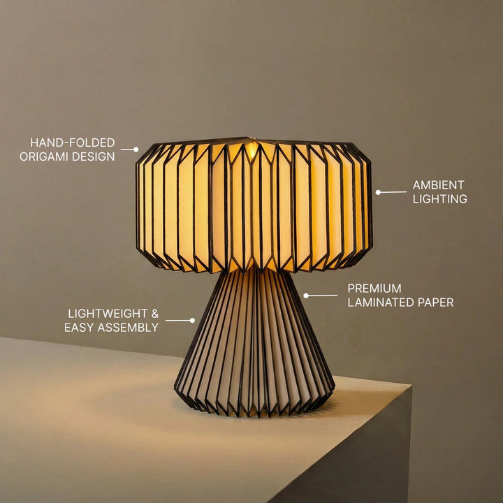 Expobazaar Orilamp Origami Black Table Lamp
