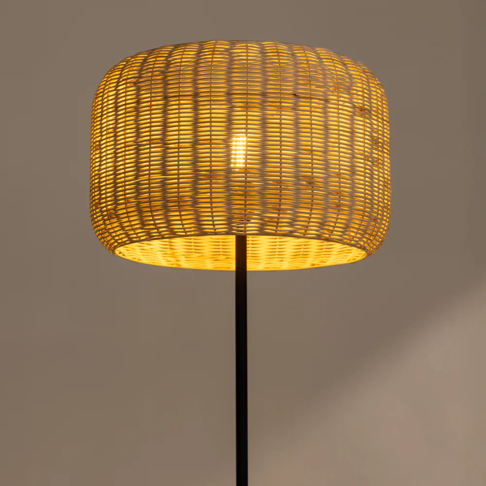 Expobazaar Bird's Nest Rattan Floor Lamp