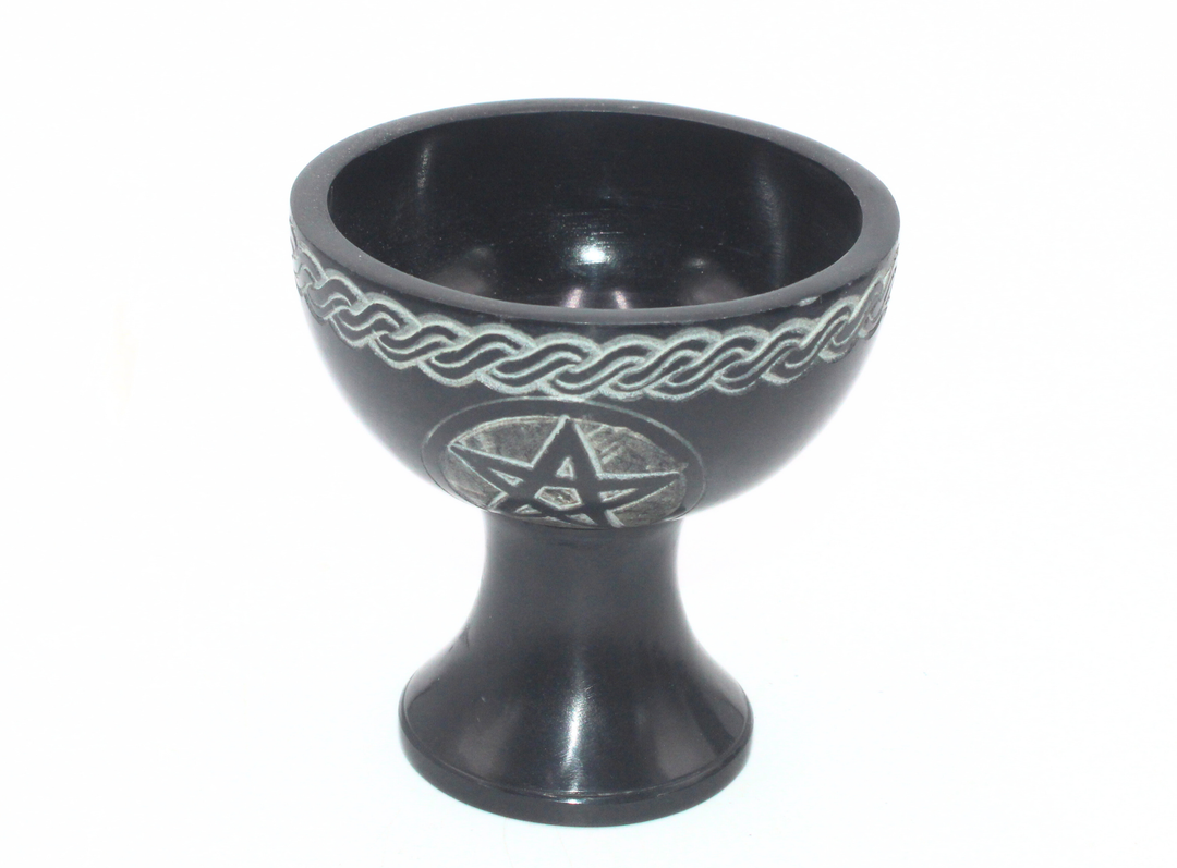 Traditional Black Soapstone Decorative Bowl for Home Styling