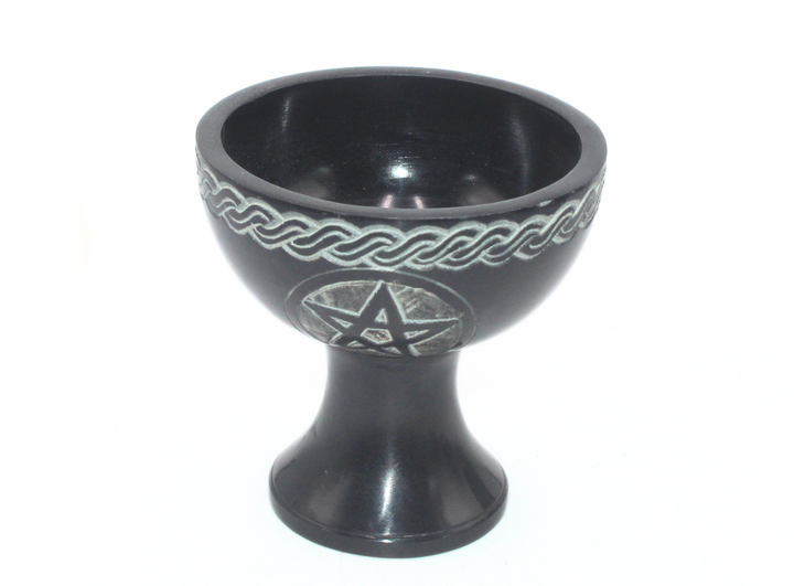 Traditional Black Soapstone Decorative Bowl for Home Styling