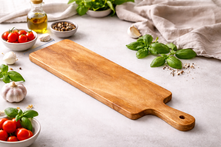 Wooden Chopping & Serving Board in Mango Wood | Ideal for Kitchen & Dining | 50x20x1.5 cm